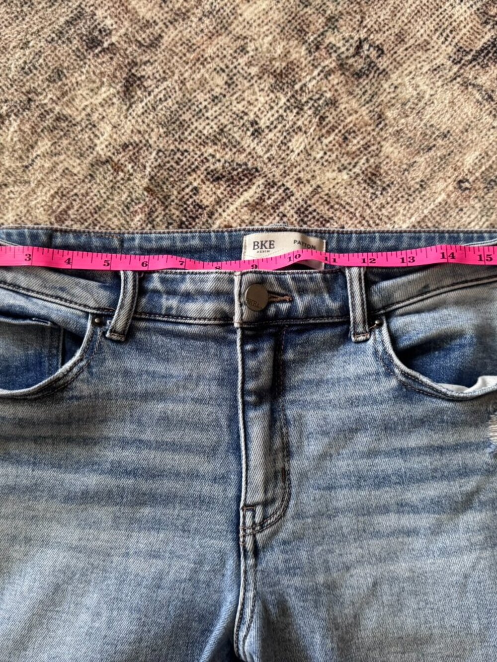BKE Payton Bootcut Jeans Women's 31x32 Light Wash Distressed Stretch Denim - Picture 4 of 7